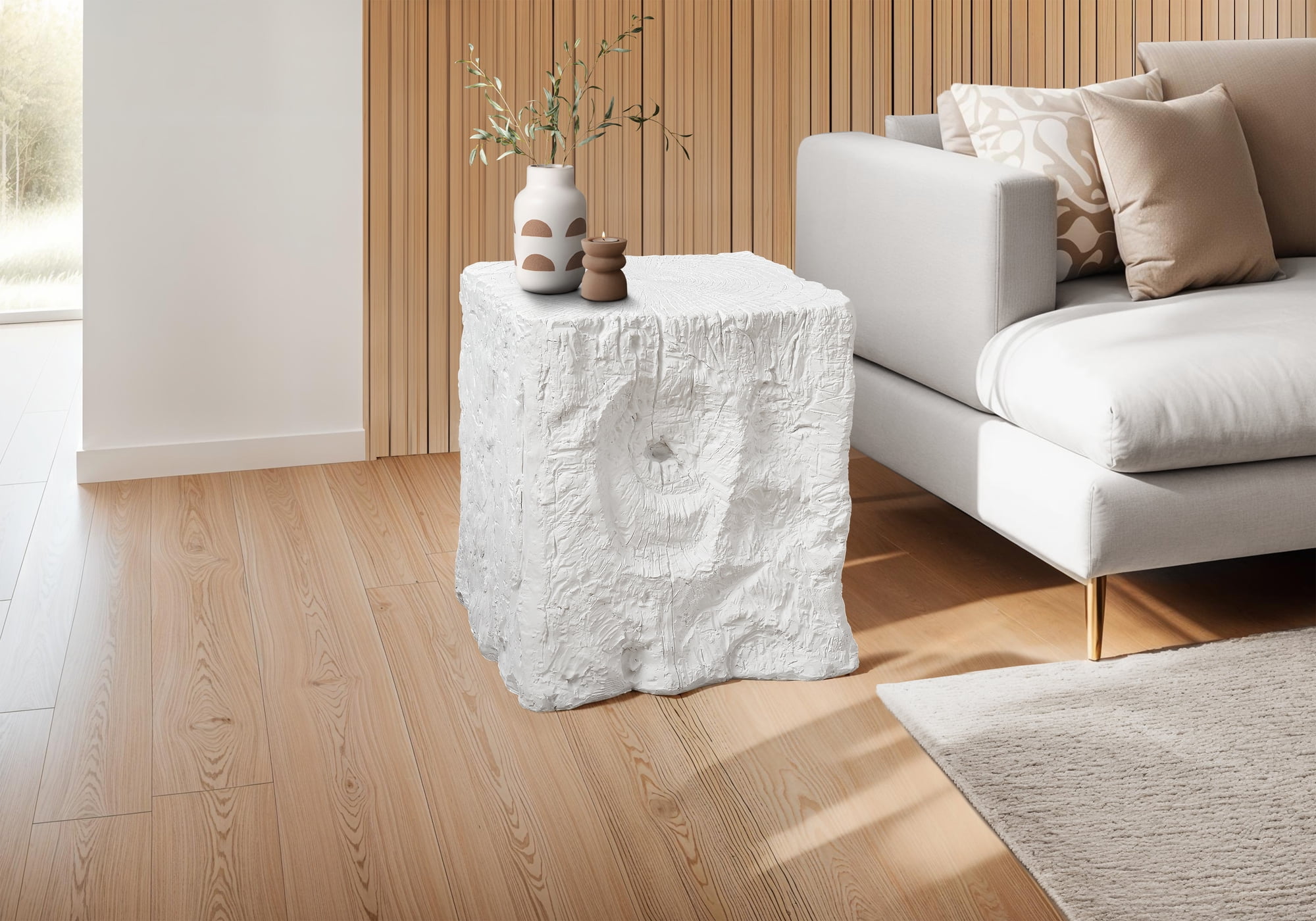 Monarch Specialties - Accent Table, 25"H, Indoor Or Outdoor, End, Nightstand, Side Table, Square, Living Room, Bedroom, White, Contemporary, Modern