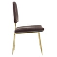 thumbnail image 3 of Ponder Antique Faux Leather Dining Side Chair in Brown, 3 of 5