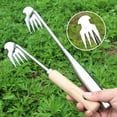 thumbnail image 3 of Gardening Tool - Hand Weeding Tool - Garden Tool - With Handle (4 Prong Rubber Handle), 3 of 5