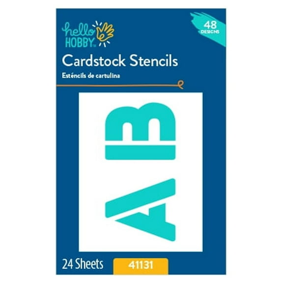 Hello Hobby 2" Cardstock Letter & Number Stencils (48 Pieces)