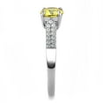 thumbnail image 4 of Luxe Jewelry Designs Women's Stainless Steel Cathedral Engagement Ring with Cubic Zirconia Topaz -, 4 of 4