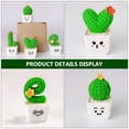 thumbnail image 2 of 4 piezas de adornos creativos de simulación con forma de cactus, accesorios decorativos para bonsái (verde), 2 of 6