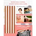 thumbnail image 5 of Orange Stripes Yoga Towel for Hot Yoga Non Slip, Simple Orange White Texture Yoga Mat Towel Absorbent Yoga Sweat Towels Microfiber Hot Yoga Blanket for Bikram Pilates 26"x74", 5 of 7