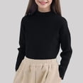 thumbnail image 1 of XIMIN Chandail Tricoté à Col Roulé Manches Longues Côtelé pour Bébé Fille Automne Hiver Chaud Basique Décontracté, 1 of 6