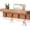 Brown - Oak, variant on Rustic Key Holder for Wall, Farmhouse Wall Shelf with Hooks, Wall Mounted Key Racks, Wooden Mail Organizer with Hooks for Entryway