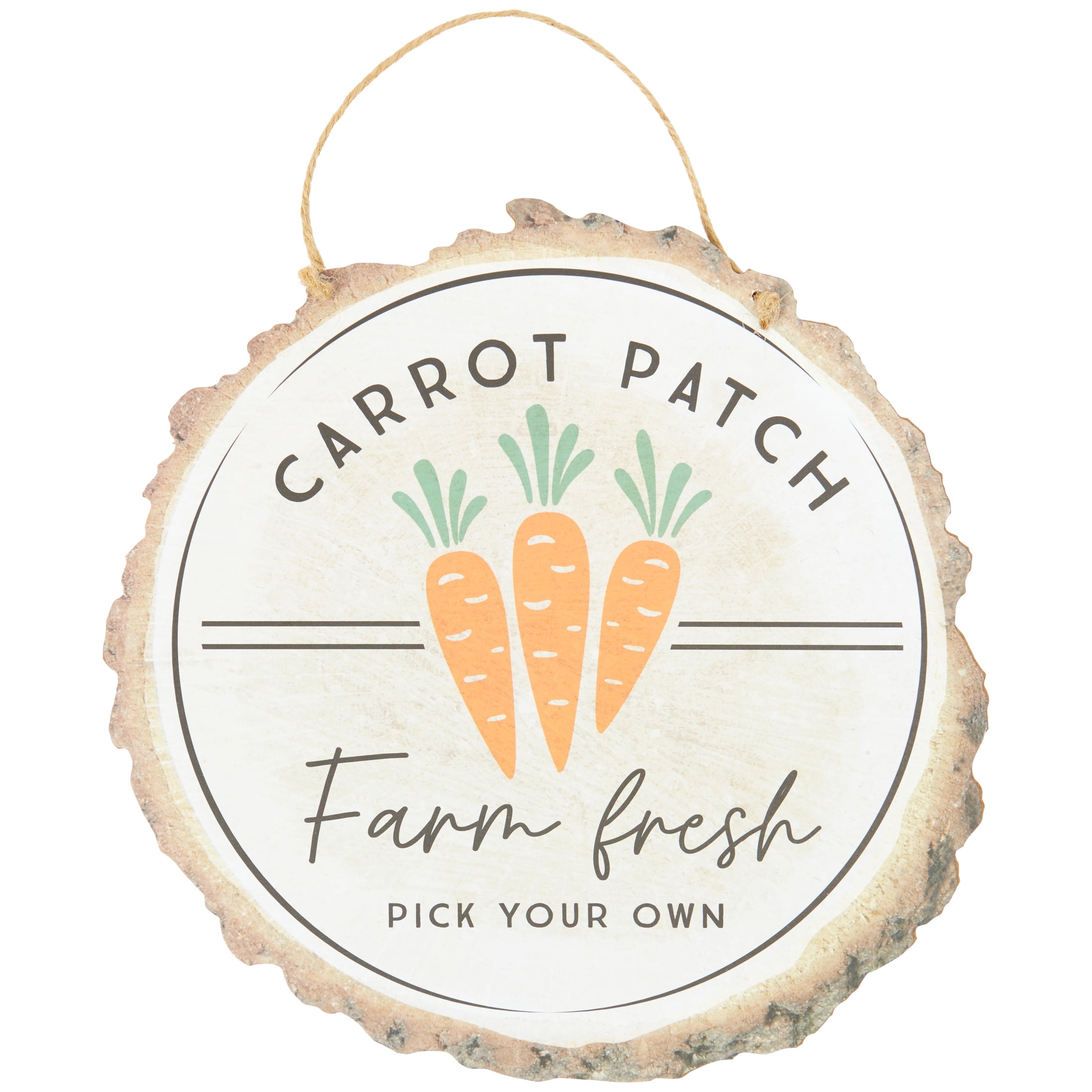 WAY TO CELEBRATE! Way To Celebrate Easter Carrot Patch Wood Slice Art