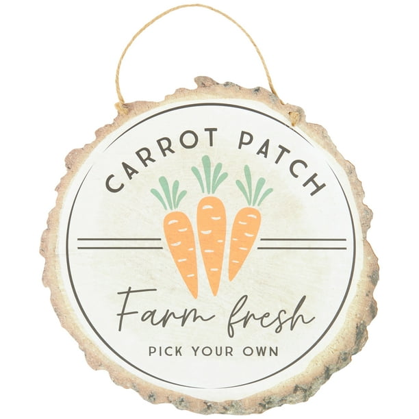 Way To Celebrate Easter Carrot Patch Wood Slice Art