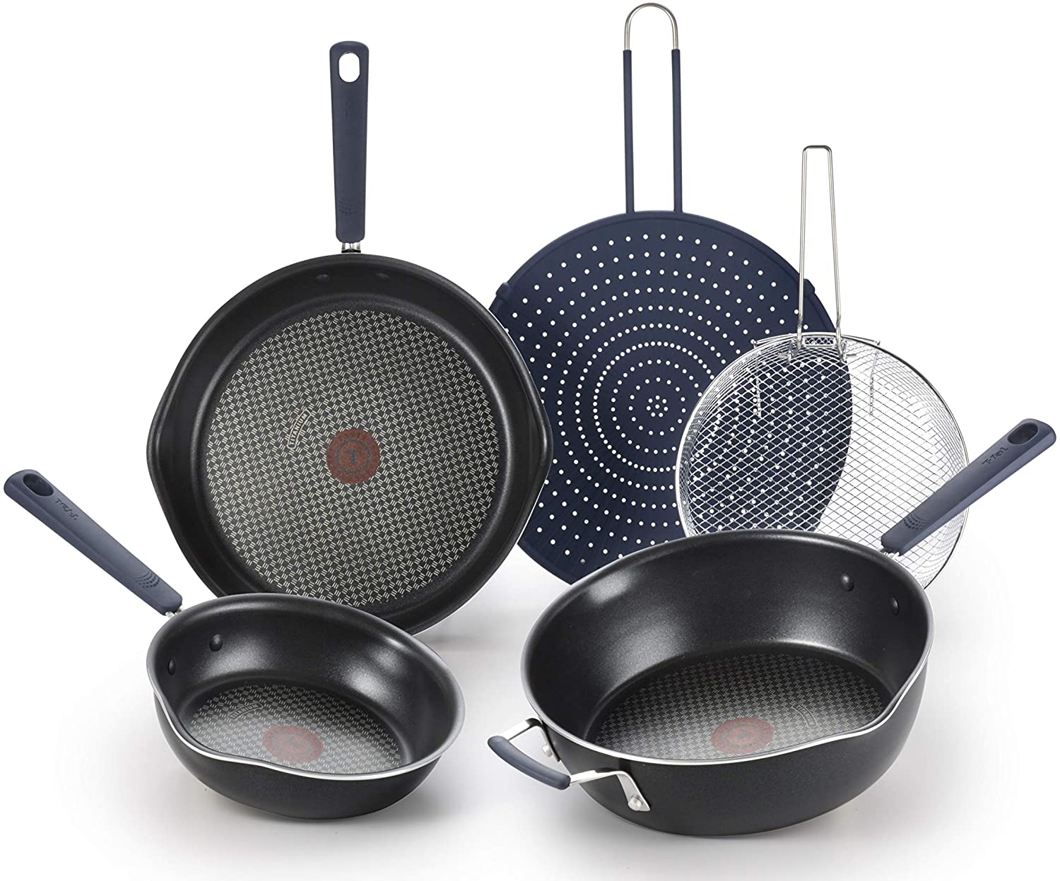Tfal B210S574 All In One Stackable 5 Pcs Pan Set, Cookware Set