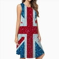 thumbnail image 2 of Glittery Union Jack Flag Dress Elegant Party Dresses Evening Dresses Women Dress Sleeveless Dress Ladies Dresses, 2 of 4