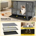 thumbnail image 3 of Aivituvin Dog Crate Furniture Wooden Dog House Small Medium Large Dogs with Cushion Tray, 3 of 12