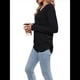 thumbnail image 2 of Camisas de Larga para Mujer, Cuello en V, Blusas Casuales, Sueltas, Elegantes, Básicas, Moda de Otoño, Conjuntos de Moda, Ropa de Invierno Negro XXL, 2 of 8