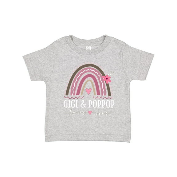 Inktastic Gigi and Poppop Love Me Rainbow Girls Toddler T-Shirt