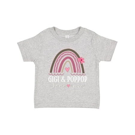 

Inktastic Gigi and PopPop Love Me Rainbow Gift Toddler Toddler Girl T-Shirt