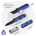 thumbnail image 2 of Cuchillo plegable/navaja multiusos WORKPRO 2 en 1 con 10 hojas, color azul, 2 of 8