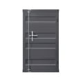 thumbnail image 2 of Benjara Industrial Style Metal Chest with Recessed Door Front, Gray, 2 of 4