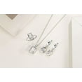 thumbnail image 5 of GKNET Womens 925 Silver Square Zircon Earrings Necklace Rings Sets Jewelry, 5 of 5
