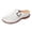 White, variant on Rokment Women's Orthopedic Backless Sandals Beach Casual Buckles Closed Toe Arch Support Wedge Clogs Comfortable Platform Walking Mules Boho Retro Chunky Heels Dressy Slip on Slides Beige Size 6.5