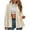 Beige, variant on Fesfesfes Jacket for Women Zippered Cardigan Hooded Sweater Coat Long Sleeved Hooded Casual Coat/jacket