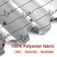 thumbnail image 3 of JOOCAR Valentine's Day Romantic Red Love Heart Lines Polyester Shower Curtain for Bathroom, 72"x72", 3 of 7