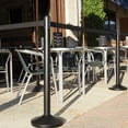 thumbnail image 2 of American Metalcraft RSBPBL 40" Black Matte Crowd Control / Guidance Stanchion with 84" Black Retractable Belt, 2 of 2