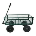 thumbnail image 6 of Olurrisa Heavy Duty 550lbs Capacity Garden Cart Wagon, Foldable Utility Wagon with Removable Sides & 10" Pneumatic Tires, Green, 6 of 7