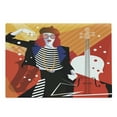 thumbnail image 1 of Abstract Woman Cutting Board, Pattern of a Female Dressed in Cool Clothes Accessories, Decorative Tempered Glass Cutting and Serving Board, in 3 Sizes, by Ambesonne, 1 of 2