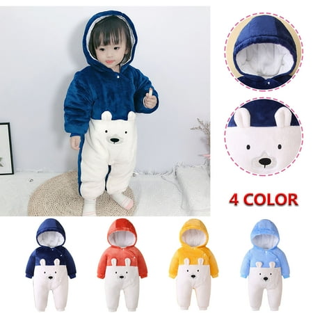 

Cethrio Rompers for Baby Girls Clearance Long Sleeve Warm Solid Christmas Gifts Kids Red Fall and Winter Clothes Size 12-18 Months