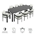 thumbnail image 2 of Modway Tahoe Aluminum 9-Piece Dining Set With Extendable Table in Gray White, 2 of 7