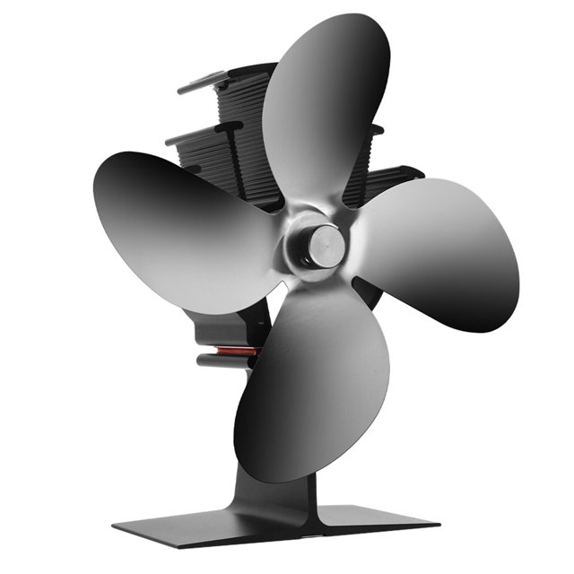 Ventilador de estufa alimentado por calor yeacher 122 °F 4 aspas para el hogar