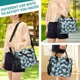thumbnail image 5 of YAZAOO Lunch Bag Creative Serene Blue Floral Garden Cooler bag with Shoulder Strap, 5 of 6