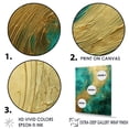 thumbnail image 3 of Designart "Alchemical Spiral Of Gold Teal Oceans IV" Abstract Spirals Floater Framed Wall Decor, 3 of 5