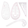 thumbnail image 4 of Qukaim Juego de reglas transparentes para acolchar, 4 unidades, flexibles y flexibles, para pintar y diseñar ropa, alta precisión, 30 cm de largo, 4 of 5