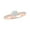 18KT Rose Gold Vermeil Plated Silver, variant on 1/6 Ct Natural Diamond Promise Ring for Women 18K Rose Gold Vermeil Round Cluster Split Shank Jewelry Gift for Her