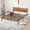 Brown, variant on Atilioo Queen Bed Frame with Headboard, Metal Mattress Foundation Headboard, No Box Spring Needed, Noise-Free, Brown