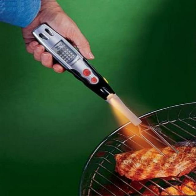 Sharper Image AllinOne Grill Fork with Meat and Fish Thermometer