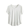 thumbnail image 2 of Turilly Women's Solid Round Neck Short Sleeved Women's Top Short Sleeved Round Neck Top/shirt, 2 of 5