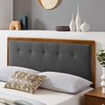 thumbnail image 6 of Modway Draper Tufted King Fabric and Wood Headboard in Walnut Charcoal, 6 of 9