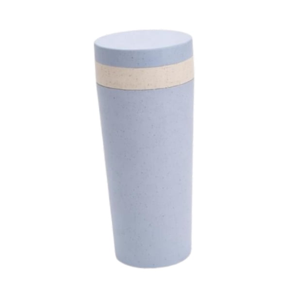 Botella de agua de paja de trigo portátil para el hogar, oficina, regalos para mujeres, hombres y niños Azul