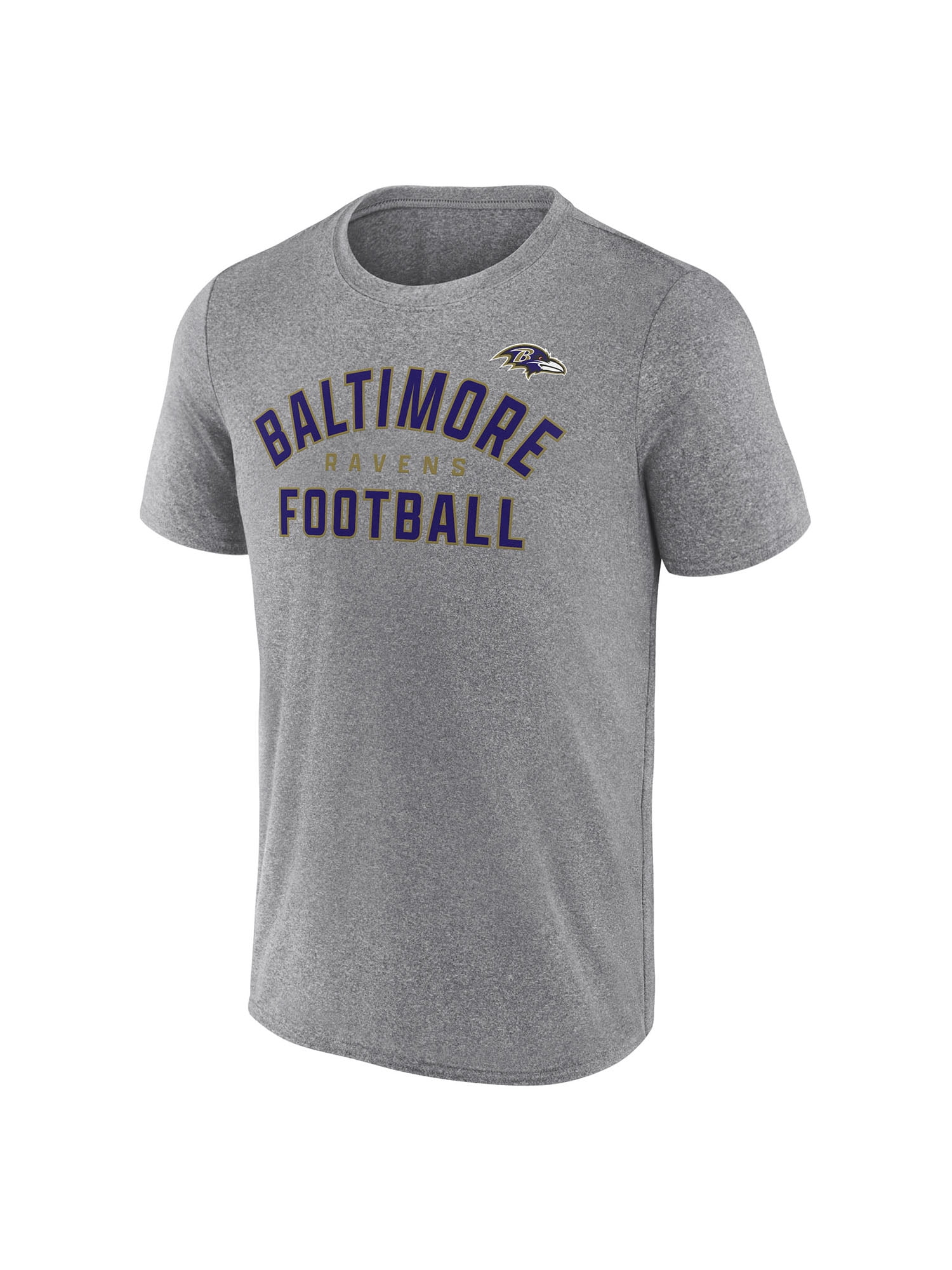 NFL Men's Baltimore Ravens Synthetic Gray Short Sleeve Arch Logo T-Shirt – All 32 Teams Available