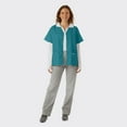 thumbnail image 4 of SPECTRUM UNIFORMS Scrub Tops Tunic Tops with Snap Front Women V-Neck Soft Fabric Ideal for Medical Professionals, Hospital and Lab Work Wear Teal, 4 of 5