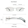 thumbnail image 3 of LifeArt Pure Titanium Frame Glasses/Blue Light Blocking Reading Glasses, Reduce Eyestrain, Stylish for Men and Women(Silver,+1.50 Magnification), 3 of 5
