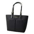thumbnail image 2 of Michael Kors Womens Jet Set Travel Medium Double Pocket Tote Black/SIlver 35F3GTVT8B-001, 2 of 8