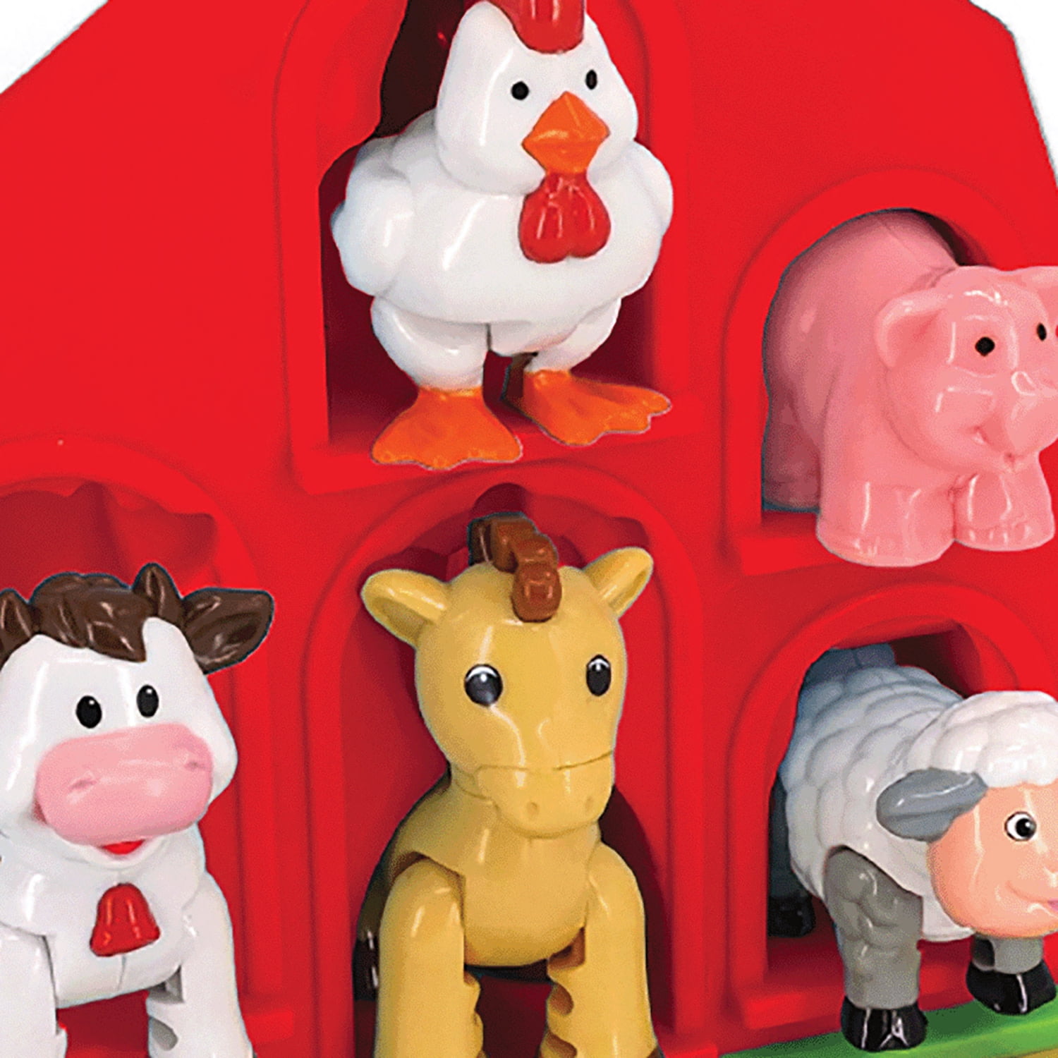 Kiddieland: Musical Fun - Farm House Playset - Interactive Red Barn Piano Toy, 5 Removable Animal Figurines, Lively Sounds Play, Kids-Toddler 12mo+