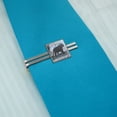 thumbnail image 2 of Black Panther Leopard Jaguar Forest Square Tie Bar Clip Clasp Tack- Silver or Gold, 2 of 4