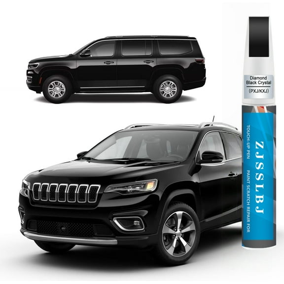 Car Touch Up Paint(Diamond Black Crystal(PXJ/KXJ)) for Jeep, Car Paint Scratch Repair Kit, Quick & Easy Solution to Repair, 2 in 1 Scratch Remover Pen with Color-Matched