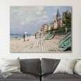 thumbnail image 2 of The Beach Boardwalk at Trouville by Claude Monet Canvas Wall Art Print, 2 of 4