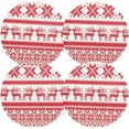 thumbnail image 2 of GZHJMY Christmas Deer Red Placemats 1Pcs,Holidays PVC Weave Place Mats Table Mats Non-Slip Easy to Clean for Home Kitchen BBQ Party Table Decor,15.4", 2 of 7
