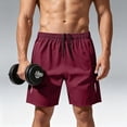 thumbnail image 2 of Nestiefly Workout Shorts Men Quick Dry Athletic Summer Shorts Running Elastic Waist Golf Gym Short with Zipper Pockets Wine S, 2 of 7
