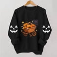 thumbnail image 6 of Uootdi Halloween Sweatshirts for Women Crew Neck Halloween Theme Graphic Womens Sweatshirt Relaxed Fit Holiday Party Womens Tops Gift, 6 of 8