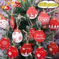 thumbnail image 2 of 12/36pcs Christmas Wooden Ball Pendant Red Bow Balls Garland Hanging Ornament Home Party Xmas Tree DIY Craftts Decoration Supply, 2 of 5